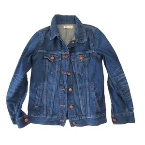Madewell Trucker Jean Jacket Womens XS Blue Denim 100% Cotton